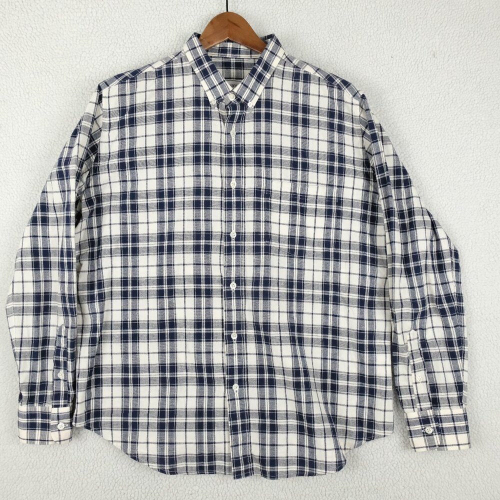 Ami Alexandre Mattiussi Shirt Mens 42 Extra Large White Black Plaid Button Down